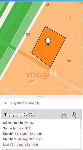 Hình ảnh Bán đất xuân thới sơn 11 xã xuân thới sơn huyện Hóc Môn