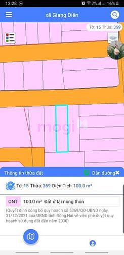 Hình ảnh SOS! Bán đất nền thổ cư 100% ở sát KCN Giang Điền, mặt đường lớn 32m