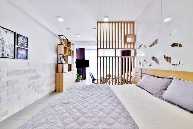 Hình ảnh Studio có vách ngăn ban công Thảo Điền