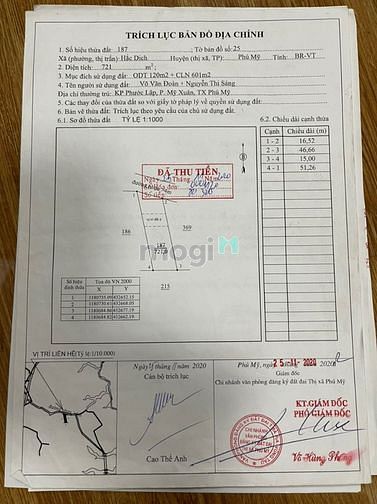 Hình ảnh Bán đất vàng Hắc Dịch, Phú Mỹ 15x45 thổ 120 Vị trí đẹp - Giá Trang MB66.COM Chính Thức - MB 66 Uy Tín