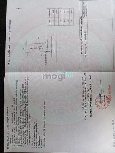 Hình ảnh Bán đất thổ cư đường A2 thôn 4 cưebua 2,05 tỷ, 245m2, Mt 10m, đường qh