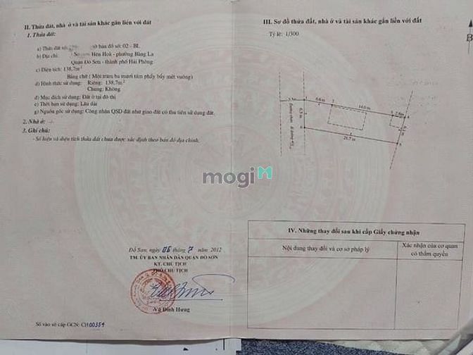 Hình ảnh bán lô đất Bàng La Đồ Sơn Hải Phòng
