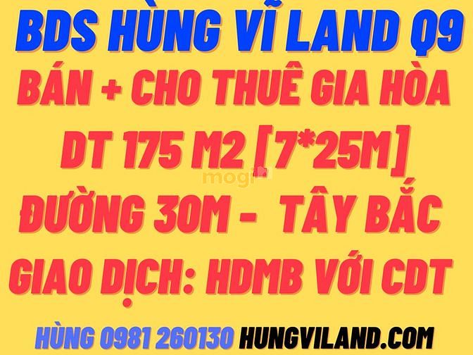 Hình ảnh BDS Hùng Vĩ Land - Chuyên trục 30m Huy Cận sổ Gia Hòa Khang Điền