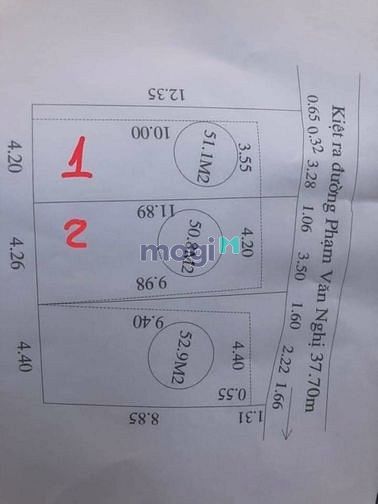 Hình ảnh bán lô đất kiệt phạm văn nghị gân đường chính
