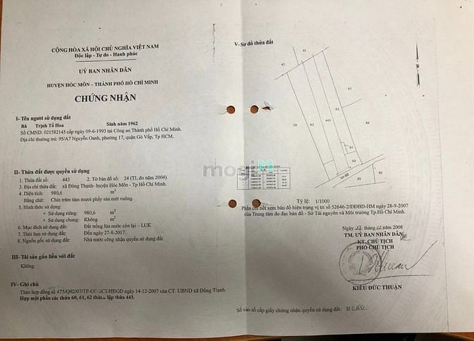 Hình ảnh Bán 3.000m2 Đất TCLN Xã Đông Thạnh-Hóc Môn, Chỉ 4,3Tr / m2