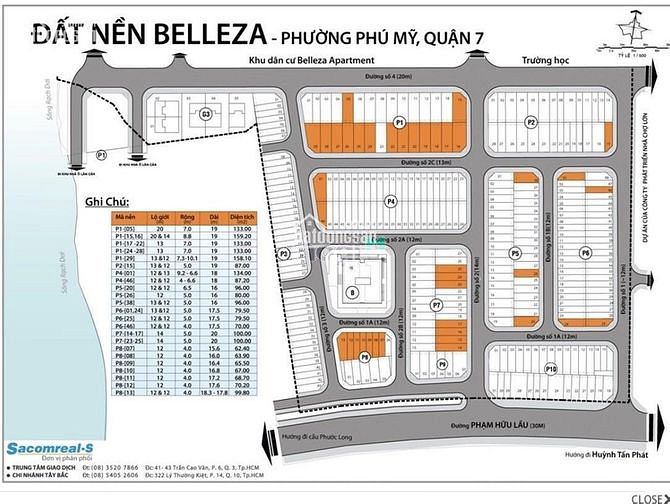 Hình ảnh Bán đất sổ sẵn KDC Belleza, Phú Mỹ, Q7, gần cầu Phước Long, 2tỷ300/90