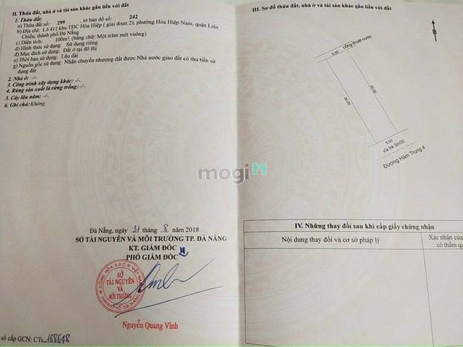 Hình ảnh bán lô đất mặt tiền hàm trung 4 vi tri qa đêp