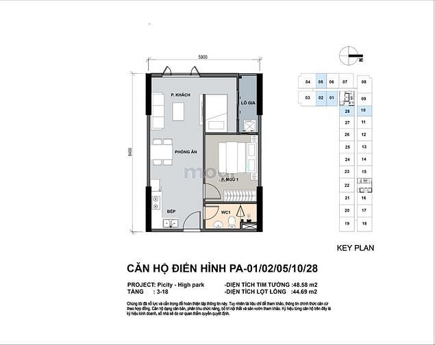 Hình ảnh Mb6623 nạp rút nhanh chóng Picity High Park, 49m2, 1PN+1WC, Quận 12