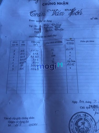 Hình ảnh Đất đường Cù Mi tân thắng Bình Thuận. Giá 15 tỷ