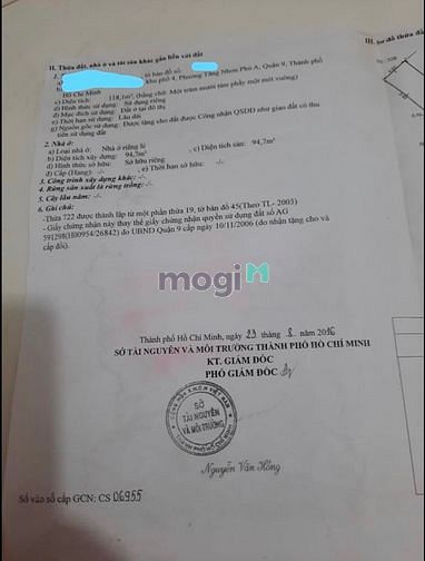 Hình ảnh Bán Đất Chính Chủ Mặt Tiền Đường Quận 9