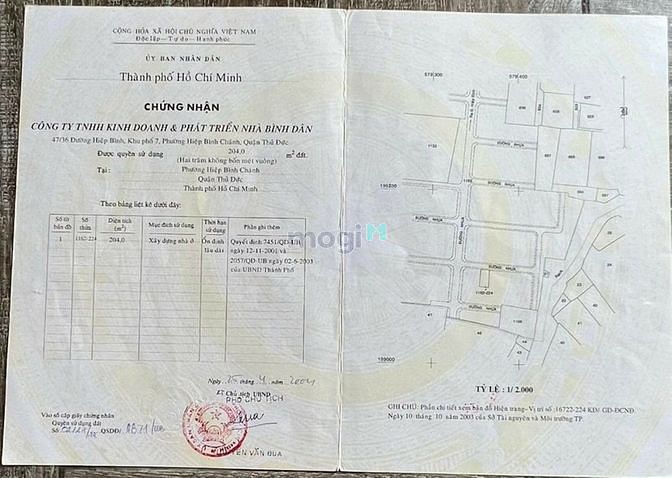 Hình ảnh Bán 204m đất khu biệt thự KDC Hiệp Bình Chánh Tp Thủ Đức, sổ đỏ riêng.