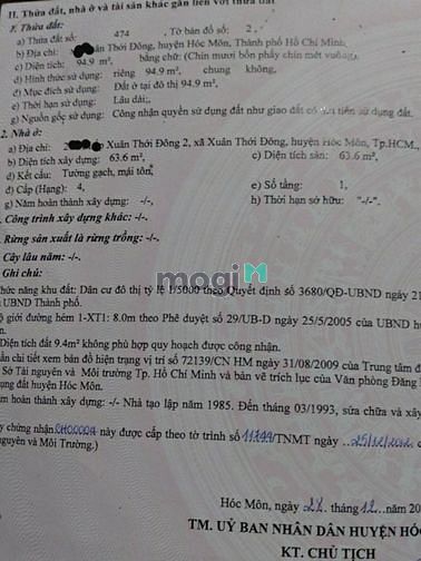 Hình ảnh Hóc Môn- Biệt Thự Mini, Dt:5×15.75,Giá 4ty2