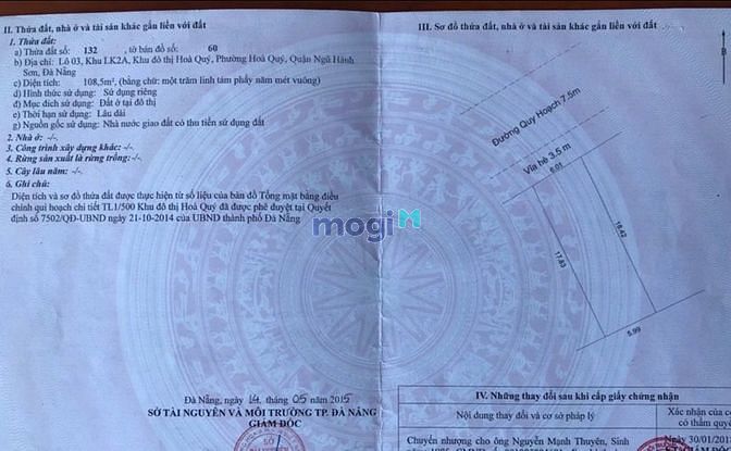 Hình ảnh Bán Đất nền Đà Nẵng Khu vực Hòa quý