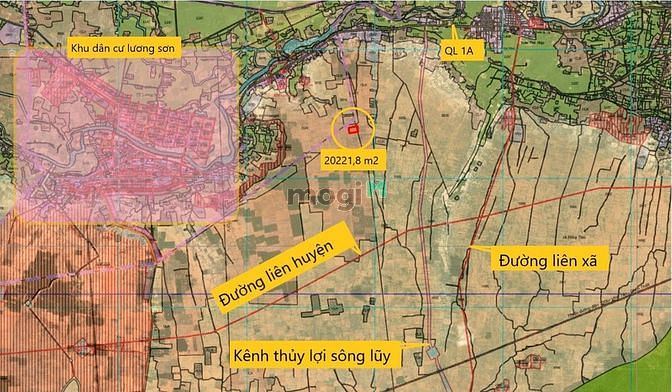 Hình ảnh LÔ ĐẤT ĐẸP 20221m2 : Đường đất trên sổ, sổ vuôn, gần quốc lộ 1A