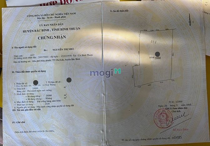 Hình ảnh Bán 20,000m2 đất Hòa Thắng giá rẻ 100k/m2 - cách DT716 3km