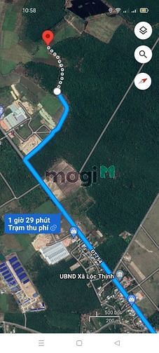 Hình ảnh Đất sổ đỏ riêng 1000m  gần ủy ban lộc Thịnh Lộc Ninh Bình Phước  đường