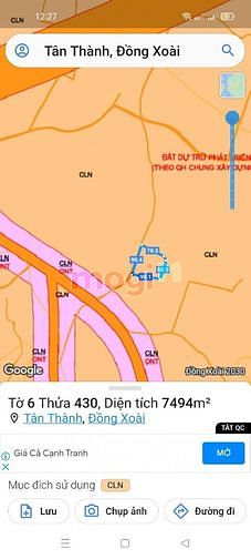 Hình ảnh 2 lô đất liền kề tại Tân Thành TP Đồng xoài 5x51 =255m có 100m tcư , c