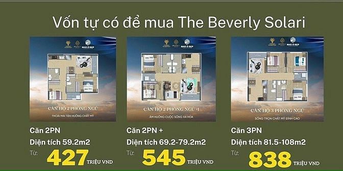 Hình ảnh Bán Căn Studio Beverly Solary, phân khu mới chỉ từ 1.5 tỷ/căn, 0% lãi