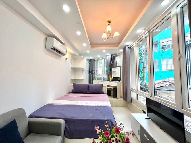 Hình ảnh Căn Hộ Cửa Sổ Lớn, Full Nội Thất, Gần Nhà Thờ Ba Chuông Q3