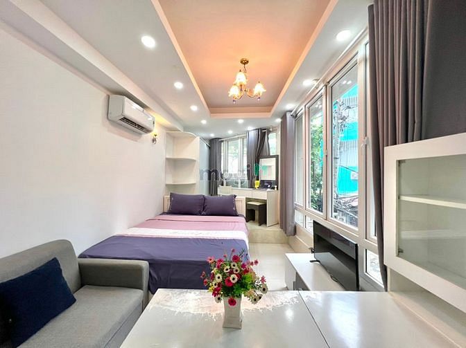 Hình ảnh Căn Hộ Cửa Sổ Lớn, Full Nội Thất, Gần Nhà Thờ Ba Chuông Q3