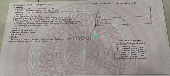 Hình ảnh xã Nhuận Đức, DT: 12*84m, giá 4ty650