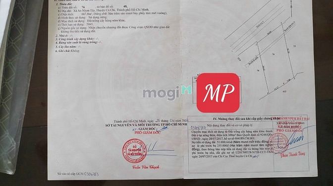 Hình ảnh xã An Nhơn Tây,DT: 667m2, có 300m2 thổ, giá 10 tỷ