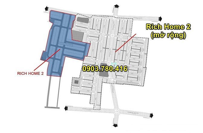 Hình ảnh Đất nền dự án sổ đỏ Rich Home 2 mặt tiền đường Bến Cát