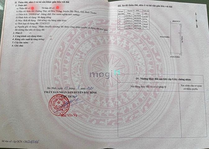 Hình ảnh Bán đất mặt tiền 243m, 2ha, Hòa Thắng, Bắc Bình, Bình Thuận.