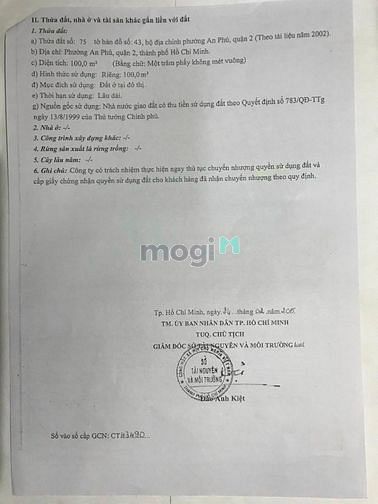 Hình ảnh Bán đất Khu A, lô A834, an phú an khánh, P.An Phú, Q2. Sổ đỏ. 18.5 tỷ