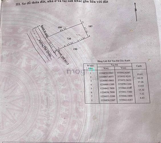 Hình ảnh Xã PHÚ MỸ HƯNG, Dt: 19.6x43 = 758m2 ( có 70m thổ ), giá 5.7 tỷ