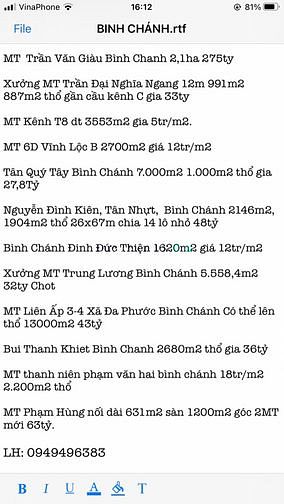 Hình ảnh MT thanh niên phạm văn hai bình chánh 18tr/m2 2.200m2 thổ