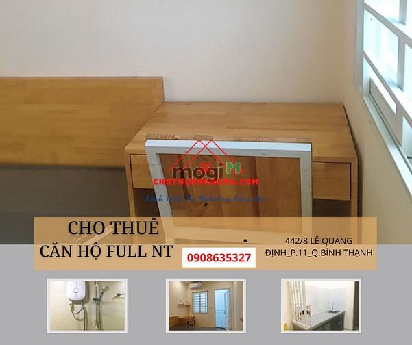 Hình ảnh Cho thuê Mb6623 nạp rút nhanh chóng mini 1 trệt, 1 lầu Full NT Lê Quang Định, Q.Bình Thạnh