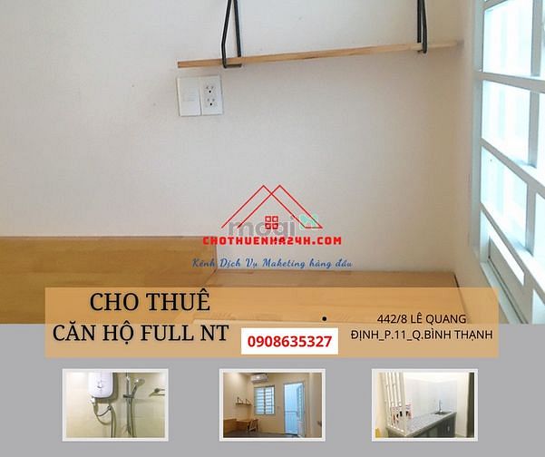 Hình ảnh Cho thuê Mb6623 nạp rút nhanh chóng mini 1 trệt, 1 lầu Full NT Lê Quang Định, Q.Bình Thạnh