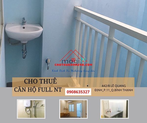 Hình ảnh Cho thuê Mb6623 nạp rút nhanh chóng mini 1 trệt, 1 lầu Full NT Lê Quang Định, Q.Bình Thạnh