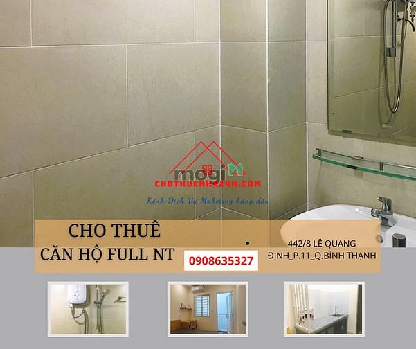 Hình ảnh Cho thuê Mb6623 nạp rút nhanh chóng mini 1 trệt, 1 lầu Full NT Lê Quang Định, Q.Bình Thạnh