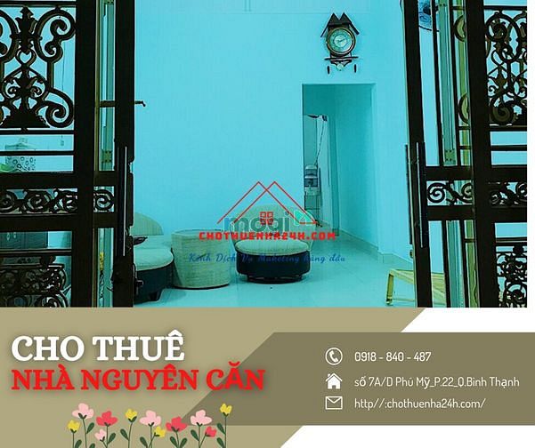 Hình ảnh Cho Thuê Nhà 1 Trệt, 1 Gác Lửng, 2PN số 7A/D Phú Mỹ , P.22, Bình Thạnh