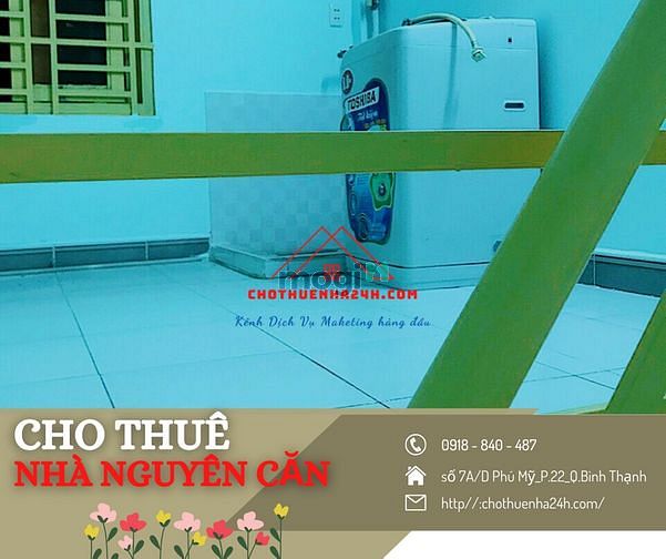 Hình ảnh Cho Thuê Nhà 1 Trệt, 1 Gác Lửng, 2PN số 7A/D Phú Mỹ , P.22, Bình Thạnh