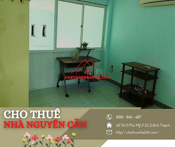 Hình ảnh Cho Thuê Nhà 1 Trệt, 1 Gác Lửng, 2PN số 7A/D Phú Mỹ , P.22, Bình Thạnh