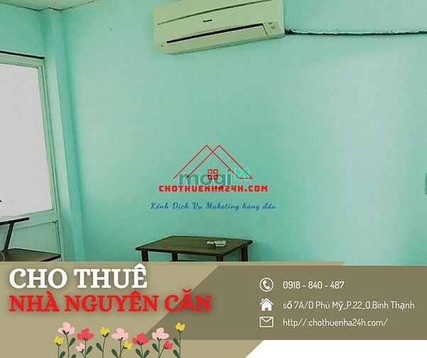 Hình ảnh Cho Thuê Nhà 1 Trệt, 1 Gác Lửng, 2PN số 7A/D Phú Mỹ , P.22, Bình Thạnh