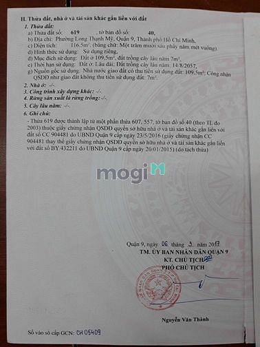 Hình ảnh Cần ban lô đát 116.5m2 .đường hàng tre .P long thành mỹ .TP thủ đức