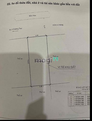 Hình ảnh Bán đất hẻm8m Đặng Thùy Trâm, 6x16, 92m2,vuông vức