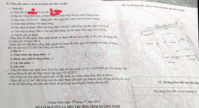 Hình ảnh đất chính chủ, 1212m, 300m thổ cư cần bán.