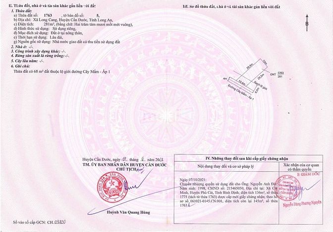 Hình ảnh Đất tái định cư đường Bến Lức – Tân Tập liền kề KCN Thuận Đạo, SHR