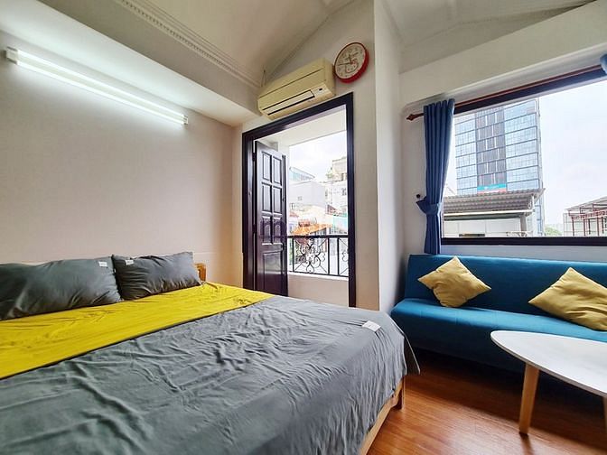Hình ảnh Studio Q1 ban công full nội thất - gần chợ Bến Thành, Bùi Viện