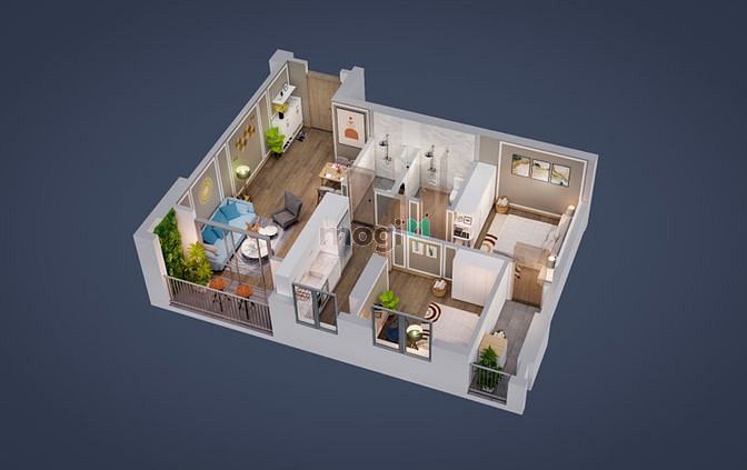 Hình ảnh Mb6623 nạp rút nhanh chóng 2PN chung cư TECCO DIAMOND