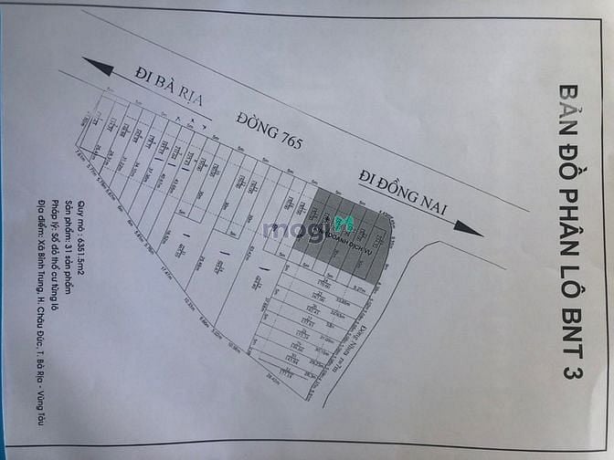 Hình ảnh bán đất tl 765 , xã Bình Trung, huyện Châu Đức