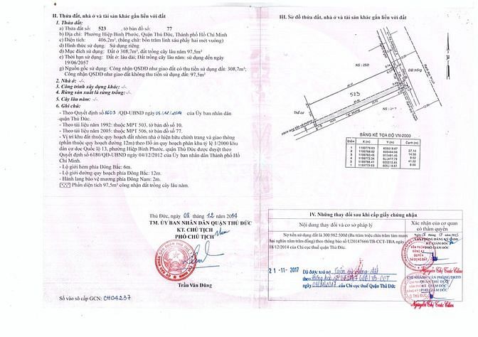 Hình ảnh Chính chủ bán đất thổ cư 406m2 căn góc 2 mặt tiền trung tâm Thủ Đức