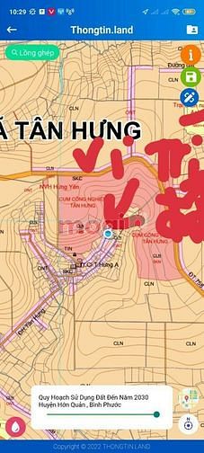 Hình ảnh Thiếu nợ cần bán gấp lô đất xã Tân Hưng, Hớn Quản ,720m2 , giá 400tr