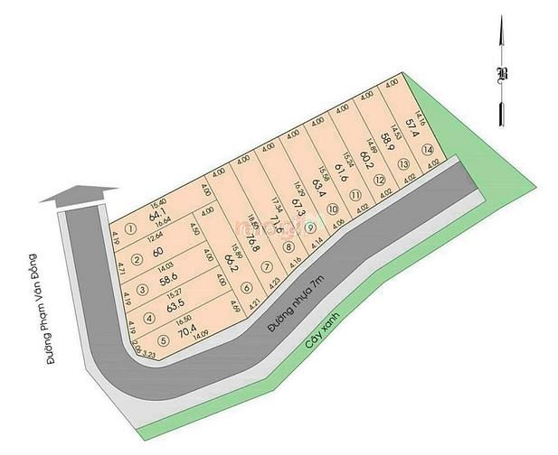 Hình ảnh Đất hẻm Phạm Văn Đông, Linh Tây.Giá 3 tỷ 8. DT đa dạng. SHR. Full TC