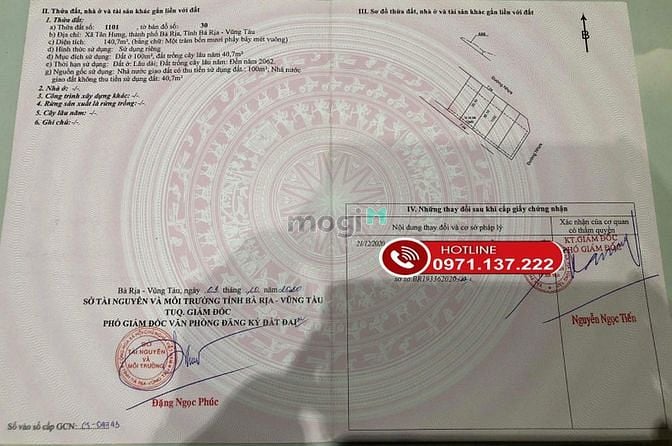 Hình ảnh Bán lô TP Bà Rịa, cách đường dẫn cao tốc 500m. DT 140,7m2. Giá 1450